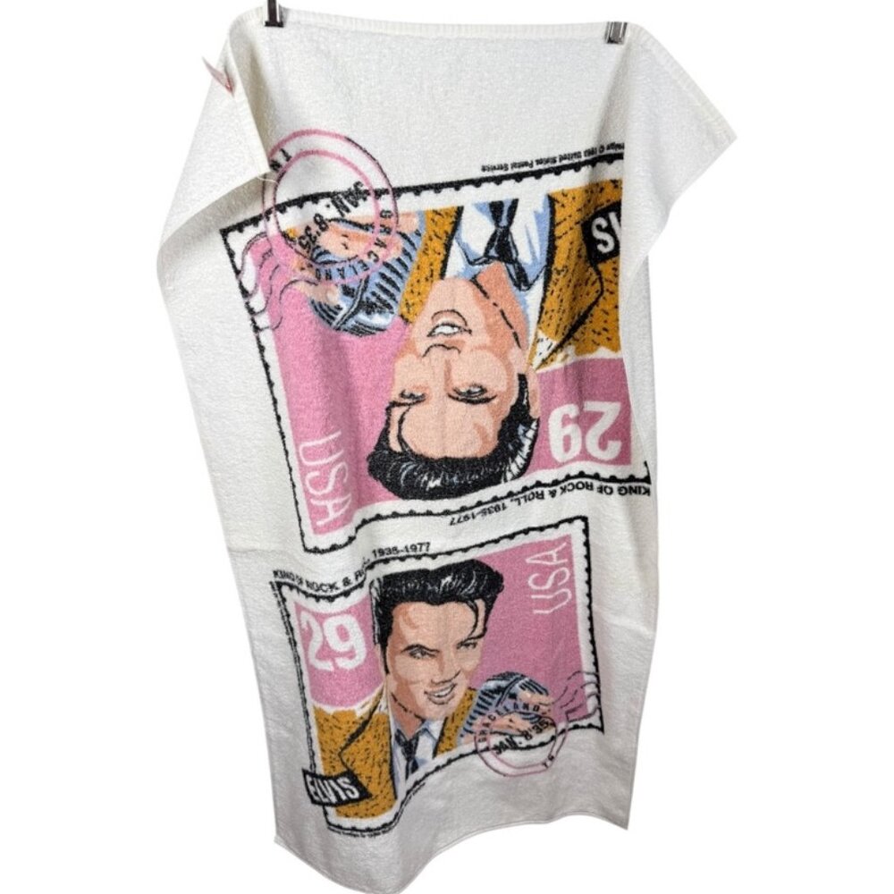 Elvis Postage Stamp Bath Towel